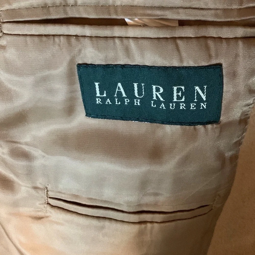 Lauren Ralph Lauren tan camel hair blazer jacket Size 44L